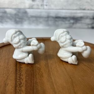 Vintage Lenox Santa candle huggers